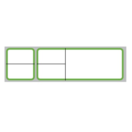 Nevs Misys/Sunquest - Multi Set Label MSL - Knife-Cut 1 3 x 4 3, PK4 CB-SUN-7K-GRN